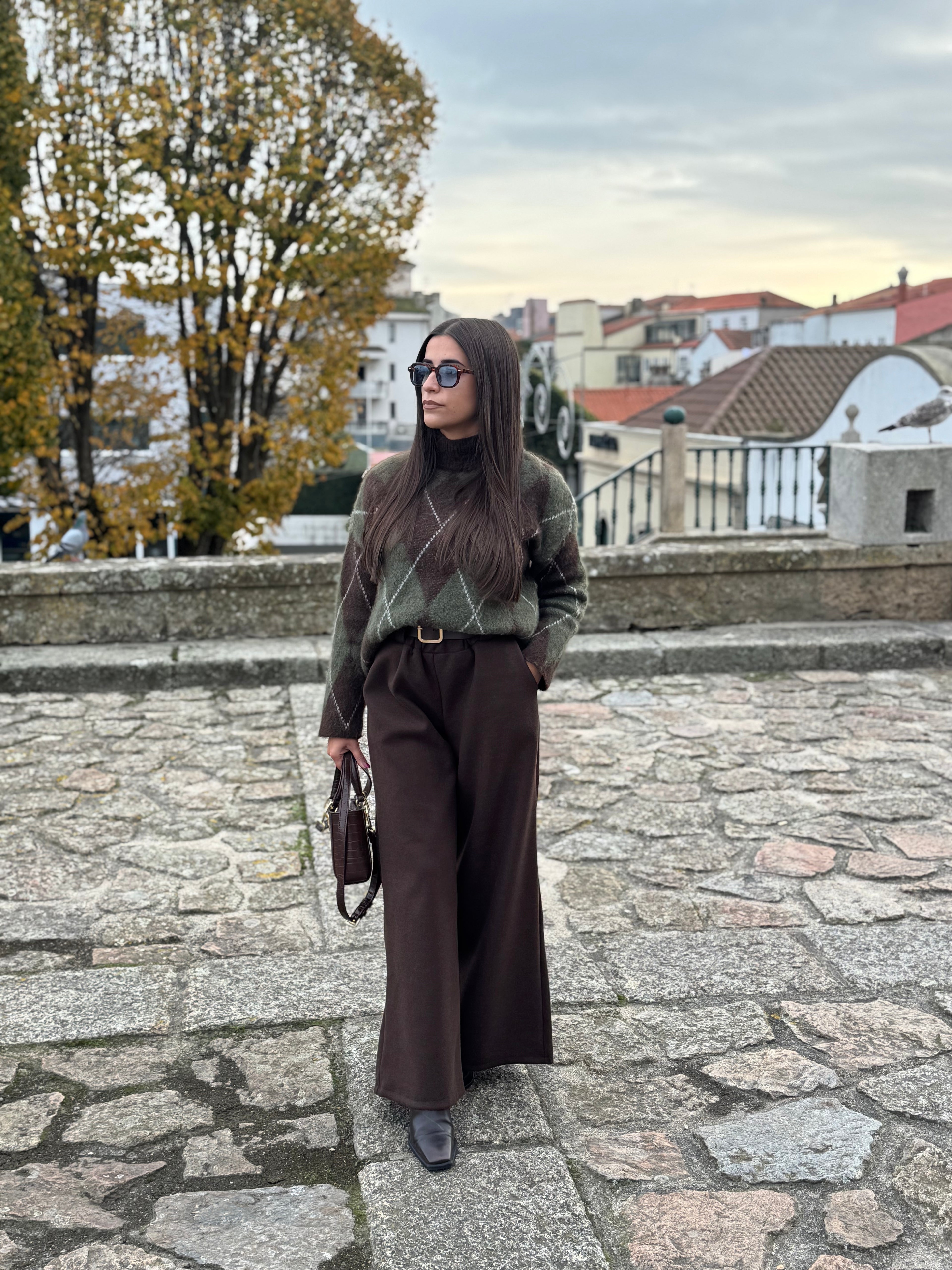 CAMISOLA DE MALHA LOSANGOS