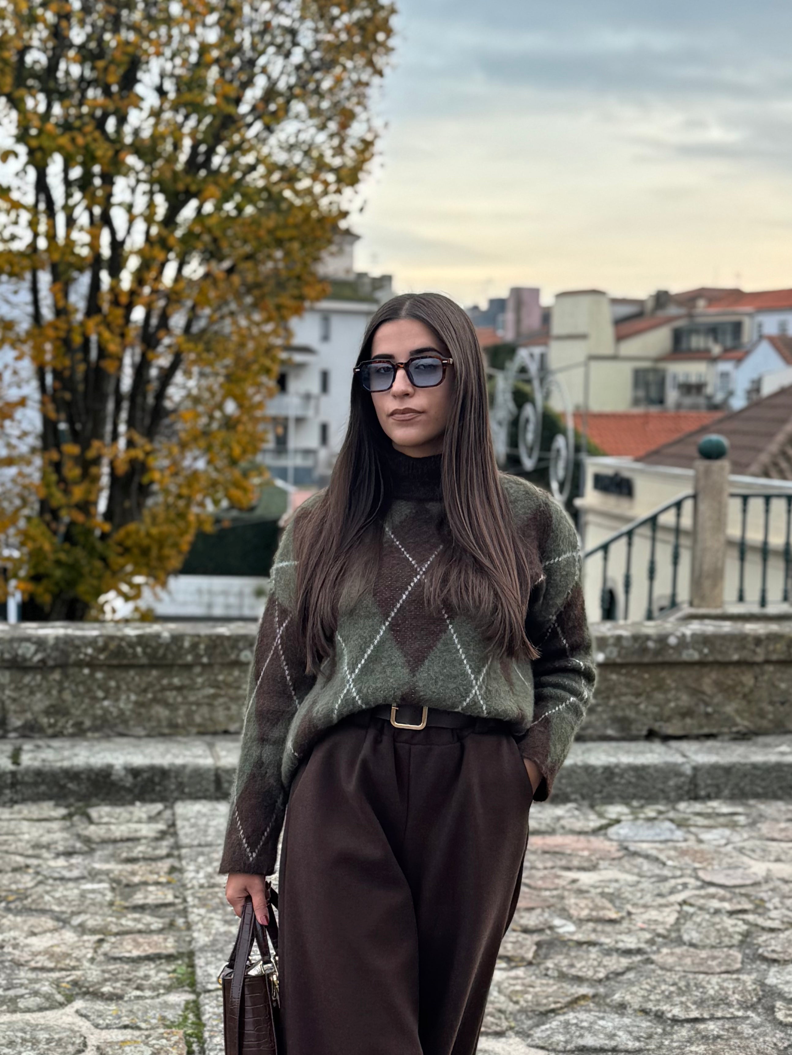 CAMISOLA DE MALHA LOSANGOS