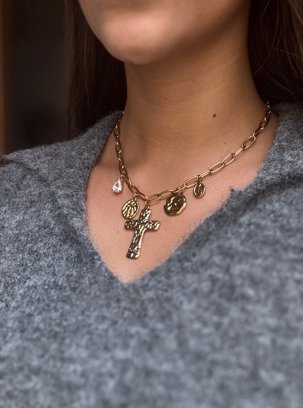 COLAR CHARM CROSS