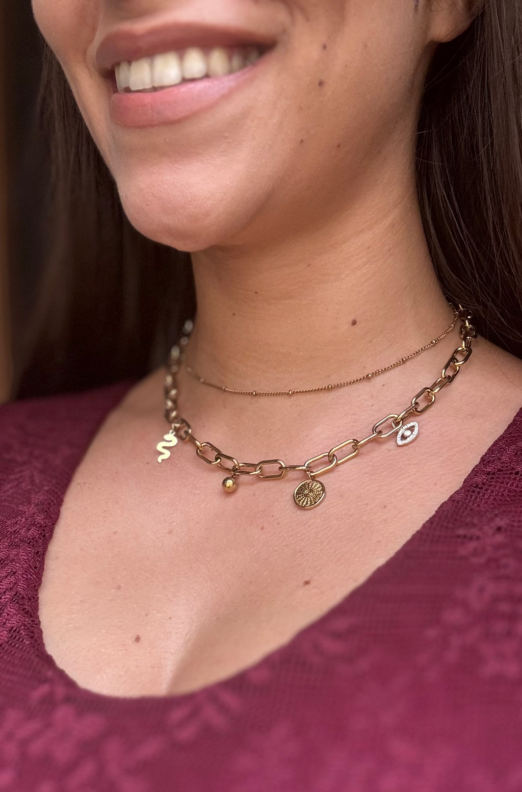 COLAR DUPLO CHARMS