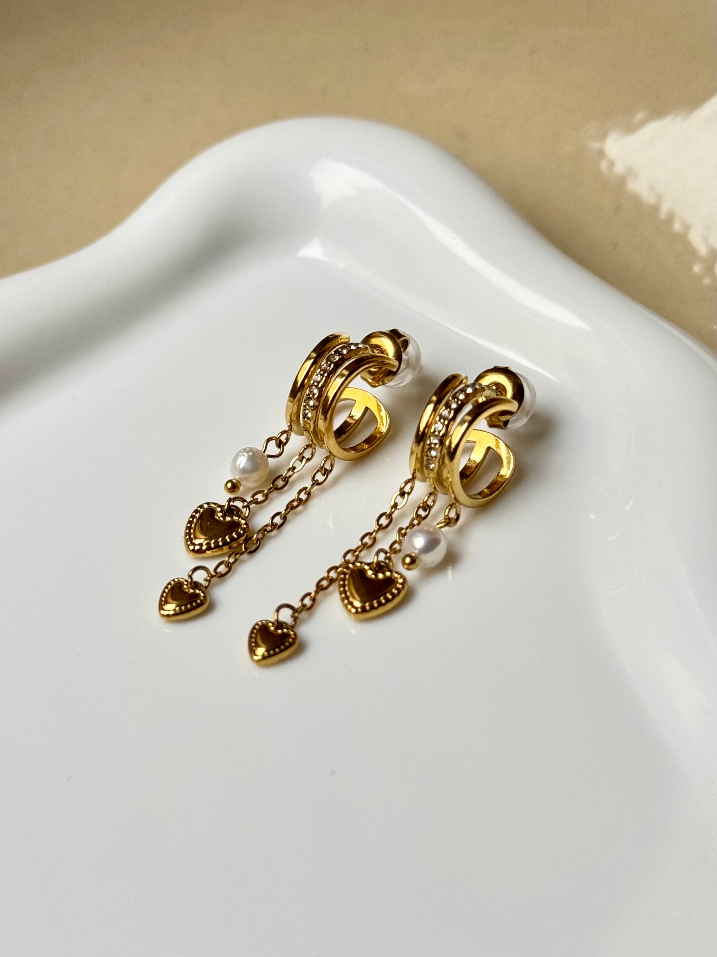 BRINCOS HEART CHARMS