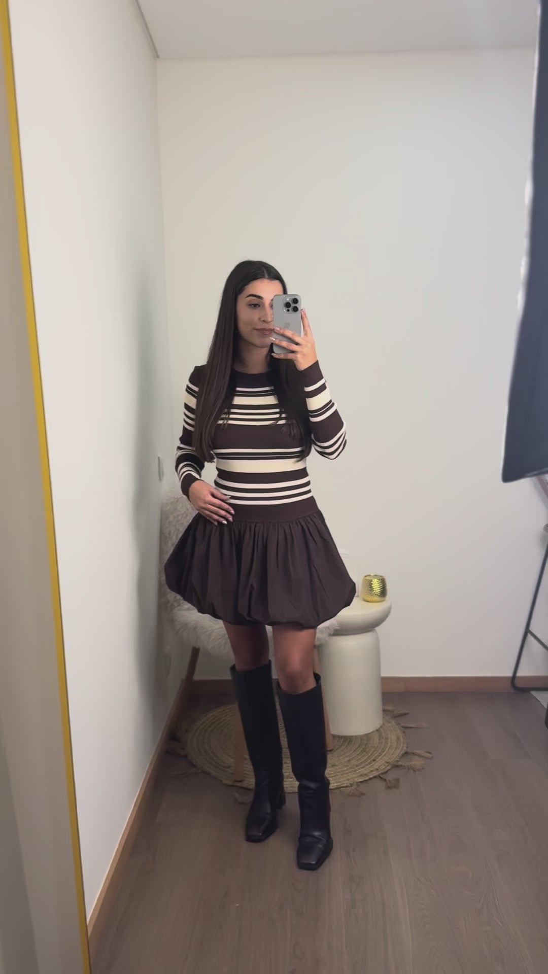 VESTIDO COMBINADO SAIA-BALÃO